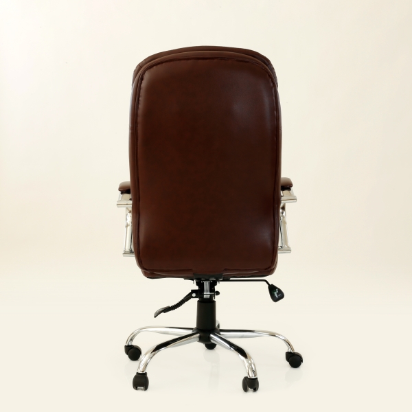 Кресло K-9950 коричневая глянцевая кожа, газлифт 3кл
