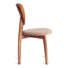Стул DIAMANTE мягкое сидение, ткань и дерево, коричневый