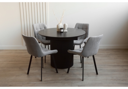 Керамический стол Стивен 100(140) shakespeare black, черный