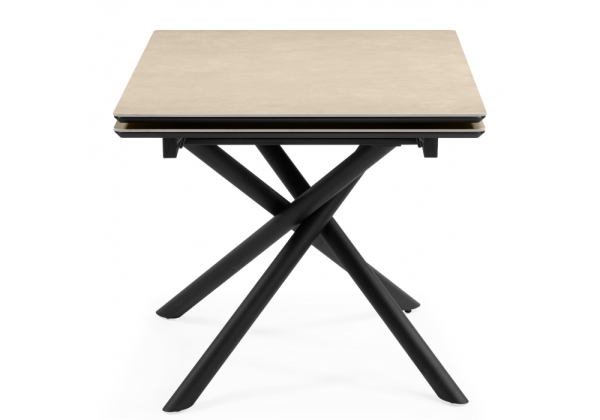 Керамический стол Мэриан 120(180)х80 okara light yellow, черный