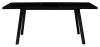 Стол ФИН 120 черный, стекло, черный каркас