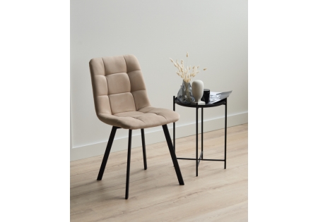 Стул на металлокаркасе Чилли бежевый, черный