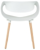 Набор 4 шт Стул обеденный ALIEN, ножки светлый бук белый (W-02)
