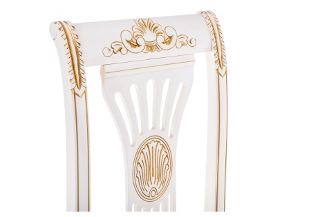 Стул деревянный Roy W/З молочный с патиной