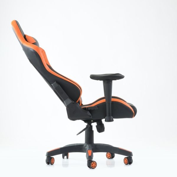 Игровое кресло K-52 черно-оранжевая экокожа