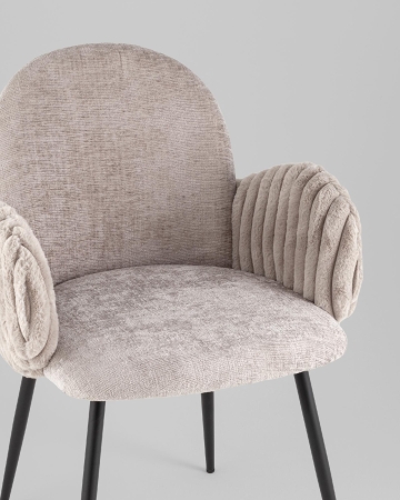 Стул обеденный Wave Stripes букле серый