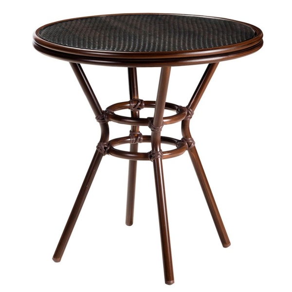 Стол Патонг Glass Rattan D-70