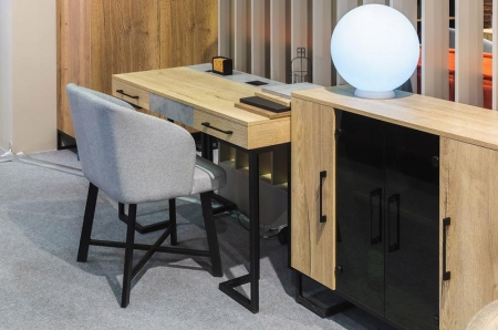 Стол рабочий Loft дуб натуральный, бетон