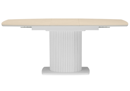 Керамический стол Фестер 160(200)х90 okara light yellow, белый