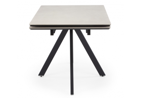 Керамический стол Вилли 120(180)х80 сarmen light grey, черный