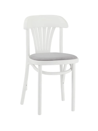 Стул Астра с мягким сиденьем белая эмаль, ткань RS15