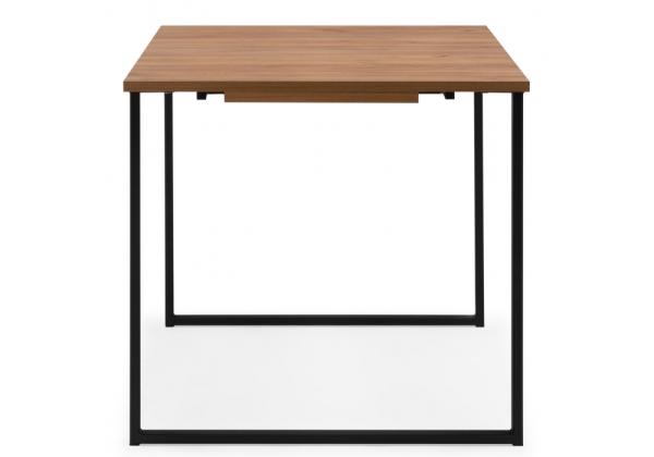 Стол деревянный Лиман 117 (157) x 77 дуб крафт золотой, черный матовый