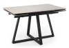 Керамический стол Памелла 140(200)х80 carmen light grey, черный