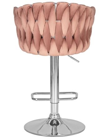 Стул барный MARCEL пудрово-розовый велюр MJ9-32