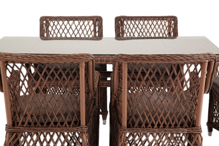 "Латте" обеденная группа плетеная, цвет коричневый "Латте" обеденная группа плетеная, цвет коричневый