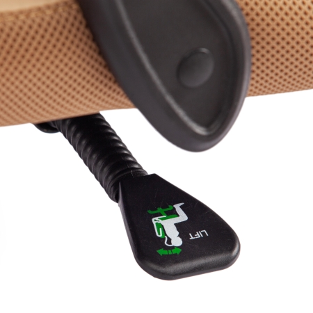 Кресло CHIEF экокожа и ткань бежевый и бронза