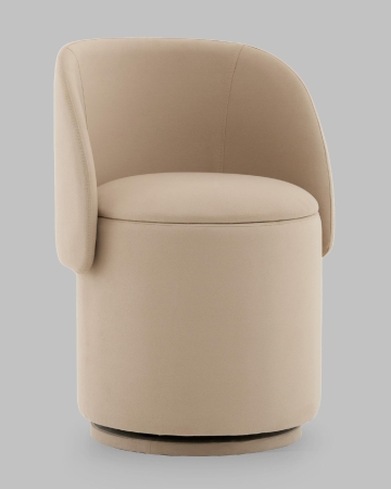 Пуф-трансформер Таунсвилл вращающийся с ящиком велюр бежевый