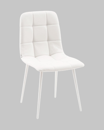 Стул Одди NEW экокожа белый белые ножки