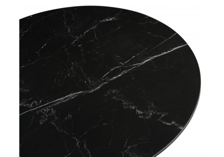 Керамический стол Вивиен 90х90х75 черный мрамор, черный