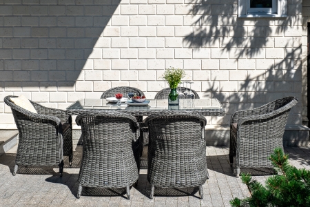 "Равенна" плетеное кресло из искусственного ротанга, графит