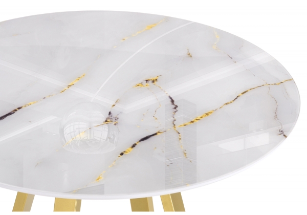 Стеклянный стол Норфолк 100х78 золото