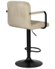Набор 2 шт Стул барный KRUGER ARM BLACK, бежевый вельвет (LAR-E2041-04)