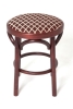 Деревянный табурет Венский махагон с мягким сиденьем из ткани