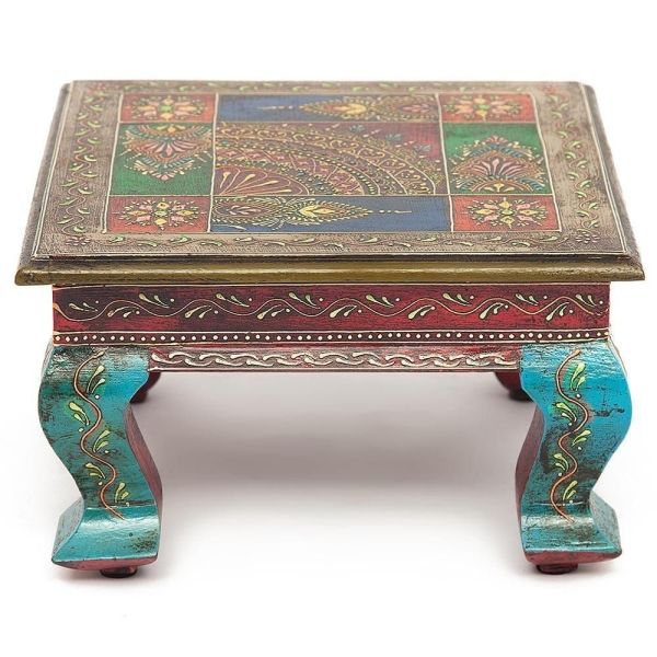 Столик Secret De Maison HAVELY (BJ-001) дерево манго, 30x30x17 см, этническая роспись