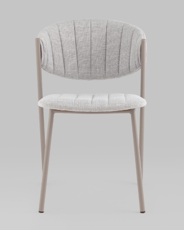 Стул Харпер ткань рогожка серо-голубой каркас серый матовый