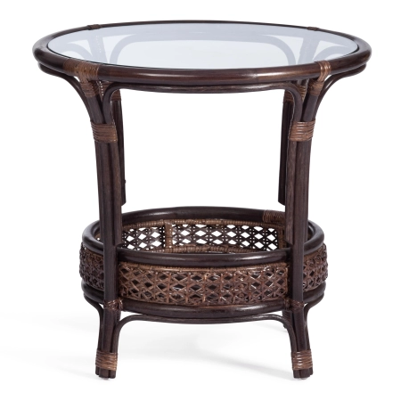 Комплект "PELANGI"  02/15 стол со стеклом + 4 кресла, с подушками