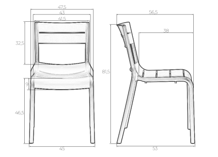 Стул TIM черный, пластик, твердое сиденье, без подлокотников