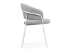 Стул на металлокаркасе Лео серый brandy light 22, белый