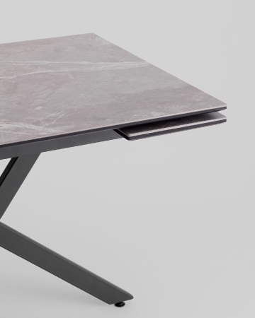 Стол раскладной Marmer 120-180*80*76 керамика антрацит