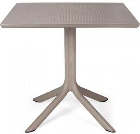 Стол пластиковый обеденный Clip 80 бежевый Стол пластиковый обеденный Clip 80 бежевый