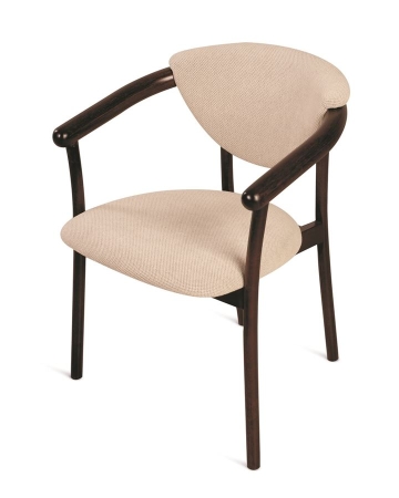 Кресло венское "Виенна" темный тон, бежевый М02