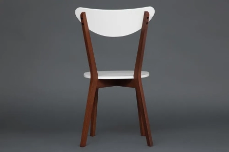 Стул жесткое сиденье MAXI (Макси) белый, коричневый