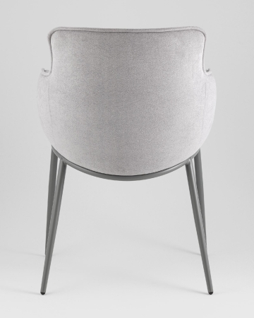 Стул Твигги шенилл серый с серым каркасом