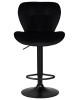 Набор 2 шт Стул барный BARNY BLACK, черный велюр (MJ9-101)