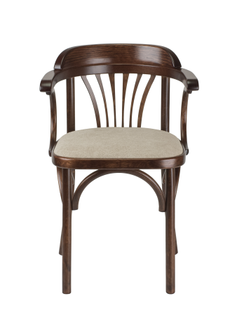 Стул Венский темный тон, букле бежевый MOSS 130, дуги назад