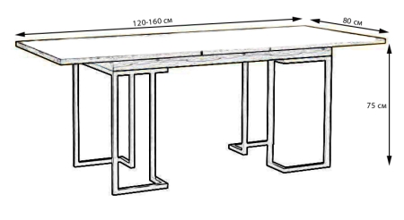 Стол раскладной обеденный Loft 120 дуб натуральный