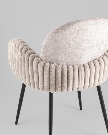 Стул обеденный Wave Stripes букле серый