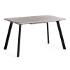 Стол обеденный NELSON МДФ, ЛДСП, металл, 128-170х80х75 см, бетон, черный