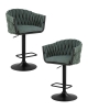 Набор 2 шт Стул барный LEON, зеленая ткань (LAR 275-23)