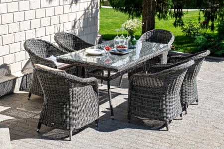 "Равенна" плетеное кресло из искусственного ротанга, графит