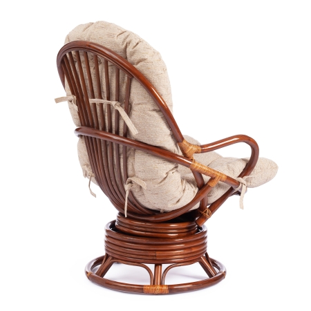 Кресло вращающееся "FLORES" 5005 без подушки, орех