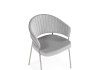 Стул на металлокаркасе Лео светло-серый (H-09), серый