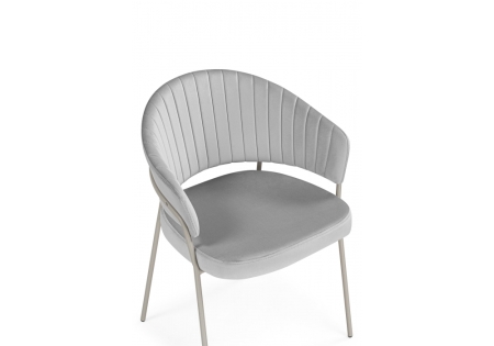 Стул на металлокаркасе Лео светло-серый (H-09), серый