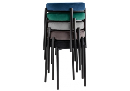 Табурет Кудо велюр velutto 52, черный Табурет Кудо велюр velutto 52, черный