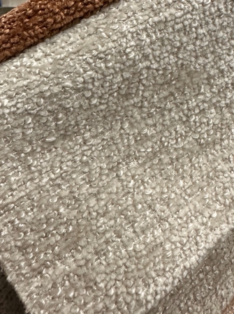 Полубарный стул ERYK 180 градусов поворот, бежевый, шенилл, черный каркас (H=67)