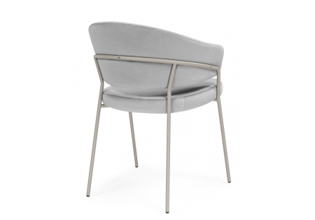 Стул на металлокаркасе Лео светло-серый (H-09), серый